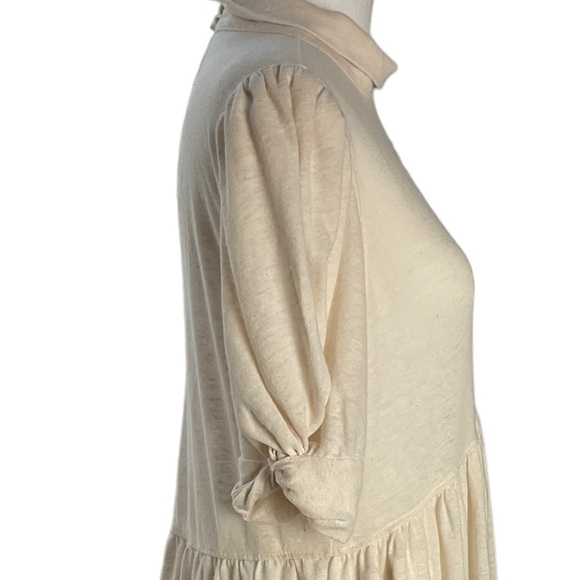 FREE People Beach Linen Puff Sleeve Mini Dress XS - Picture 5 of 11